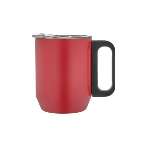 Paslanmaz Çelik Kupa Bardak - Kırmızı - 350 ml - Halkkitabevi