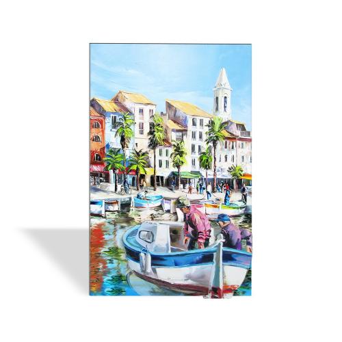 3D Ahşap Kabartma Tablo Balıkçılar