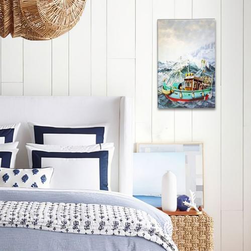 3D Ahşap Kabartma Tablo Fırtına - Halkkitabevi