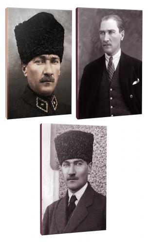 3lü Atatürk- Çizgili Okul Defteri Seti 64 Sayfa 13,5x19,5cm -7  - Halk