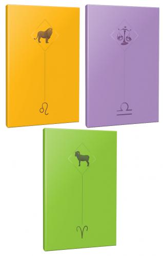 3lü Burç-Astroloji Temalı 13,5x19,5cm 64 Sayfa Çizgisiz Defter Seti -1