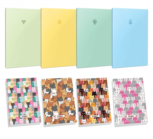 4lü 64 Sayfa Çizgisiz Defter Seti ve 4 Bloknot 4 - Halkkitabevi