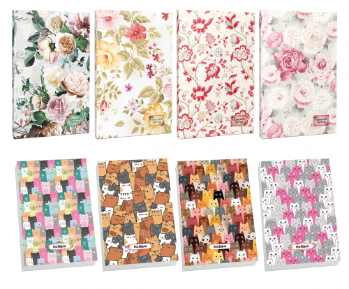 4lü Çiçek Desenli 64 Sayfa Planlama Defteri ve 4 Bloknot-5 - Halkkitab