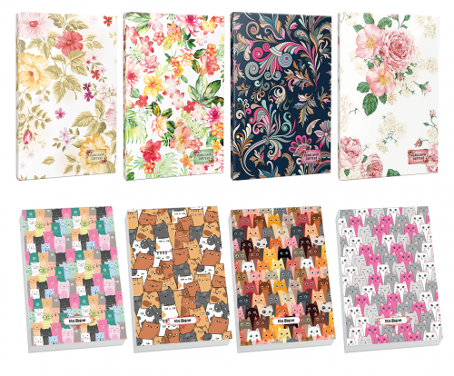 4lü Çiçek Desenli 64 Sayfa Planlama Defteri ve 4 Bloknot-8 - Halkkitab