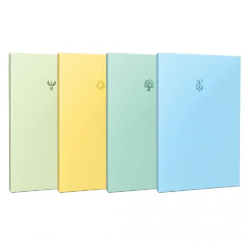 4'lü Defter 64 Sayfa Çizgisiz - Phoenix-Sun-Tree-Wolf
