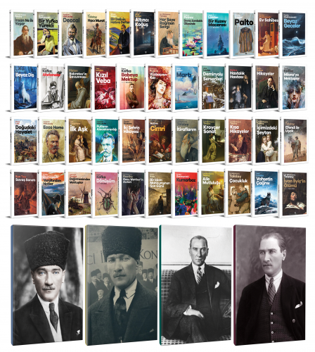 45 Dünya Klasiği ve  4 Adet 64 Sayfa Atatürk Temalı Çizgili Defter Seti -1