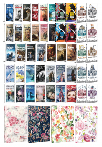 47 Dünya Klasiği ve Çiçekli Planlama Defteri Seti -2 - Halkkitabevi