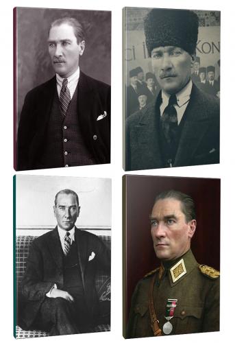 4lü Atatürk- Çizgili Okul Defteri Seti 64 Sayfa 13,5x19,5cm -2  - Halk