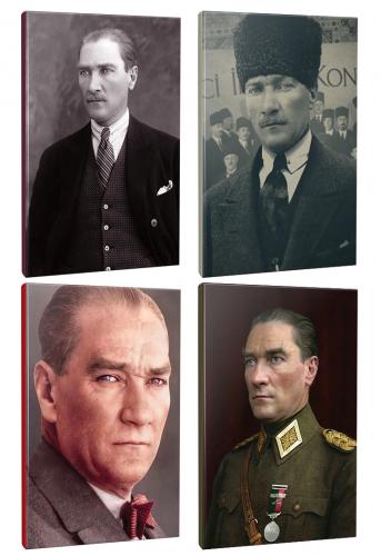 4lü Atatürk- Çizgili Okul Defteri Seti 64 Sayfa 13,5x19,5cm -4  - Halk