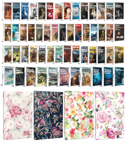 54 Dünya Klasiği ve Çiçekli Planlama Defteri Seti -2 - Halkkitabevi