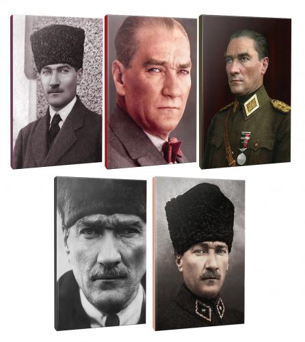 5li Atatürk- Çizgili Okul Defteri Seti 64 Sayfa 13,5x19,5cm -1  - Halk