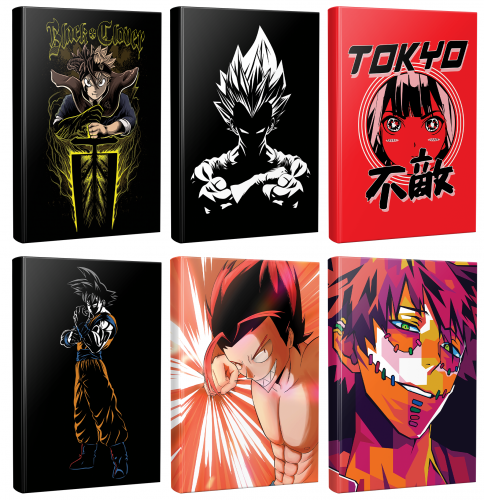 6 Defter Black Clover-Goku-Dragonball-Punch-Fearless-Surabaya - Halkki
