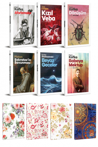 6 Dünya Klasiği ve Çiçekli Planlama Defteri Seti -1 - Halkkitabevi