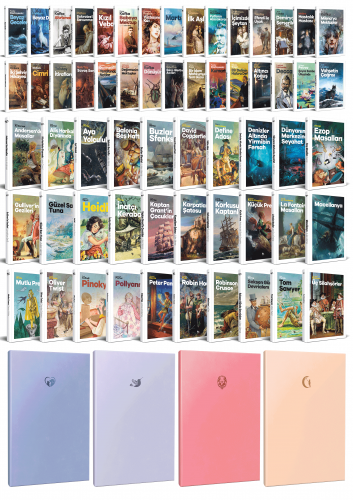 60 Dünya Klasiği ve Pastel Çizgisiz Defter Seti -1 - Halkkitabevi