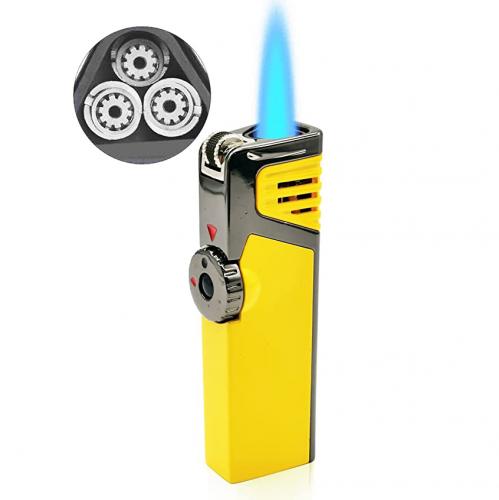 Premium Çakmak - Rüzgara Dayanıklı Üçlü Jet Alevi - Valfli - Halkkitab