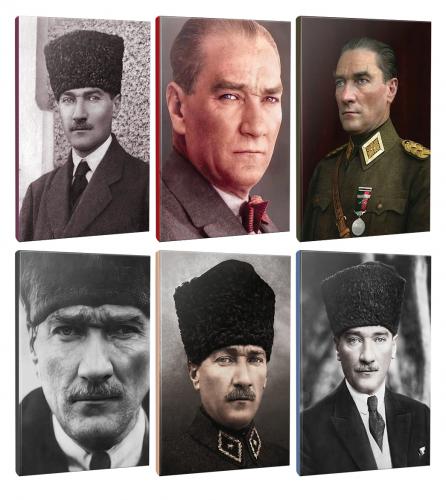 6lı Atatürk- Çizgili Okul Defteri Seti 64 Sayfa 13,5x19,5cm -2  - Halk