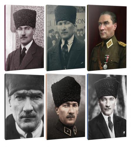 6lı Atatürk- Çizgili Okul Defteri Seti 64 Sayfa 13,5x19,5cm -3  - Halk