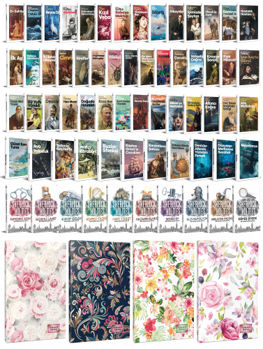 74 Dünya Klasiği ve Çiçekli Planlama Defteri Seti -2 - Halkkitabevi