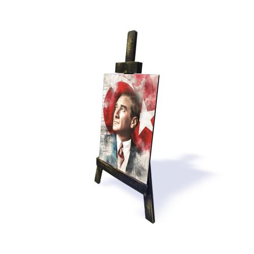 Ahşap Şövalyeli Resim Büyük Boy Atatürk Resim 1 - Halkkitabevi
