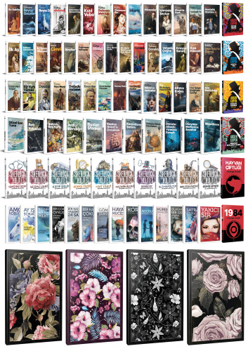 84 Dünya Klasiği ve Çiçekli Çizgili Defter Seti -1 - Halkkitabevi