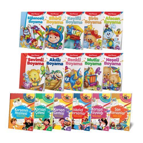 Eğlenceli Boyama Seti 16 Kitap - Halkkitabevi