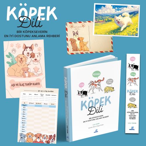 Kedi Dili ve Köpek Dili - Kartpostal - Ayraç - Aşı Takip Kartı - İkili