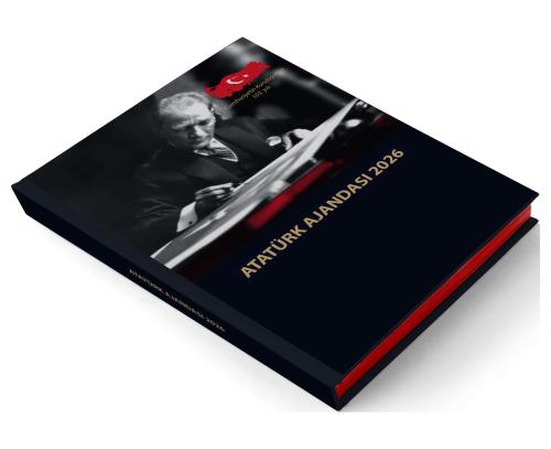 Kişiye Özel 2026 Atatürk Ciltli Ajanda ve Metal Roller Kalem - Halk