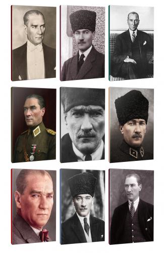 9lu Atatürk- Çizgili Okul Defteri Seti 64 Sayfa 13,5x19,5cm -4  - Halk