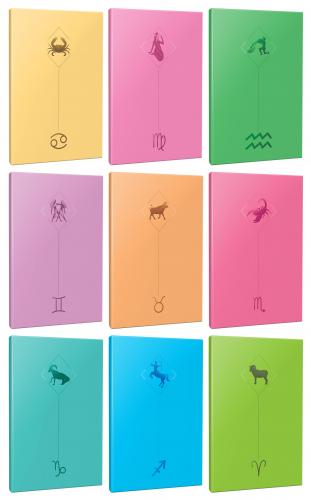 9lu Burç-Astroloji Temalı 13,5x19,5cm 64 Sayfa Çizgisiz Defter Seti -8