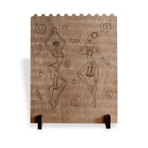 Afrikalı Dansçı Kadınlar Ahşap Takı Standı - Halkkitabevi