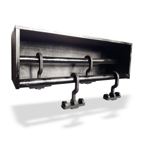 Ahşap Çanta Askılığı Siyah Küçük - Halkkitabevi