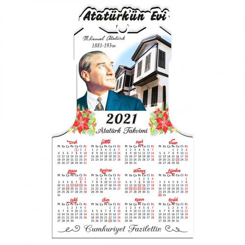 Ahşap Duvar Takvimi Atatürk Evi Baksılı