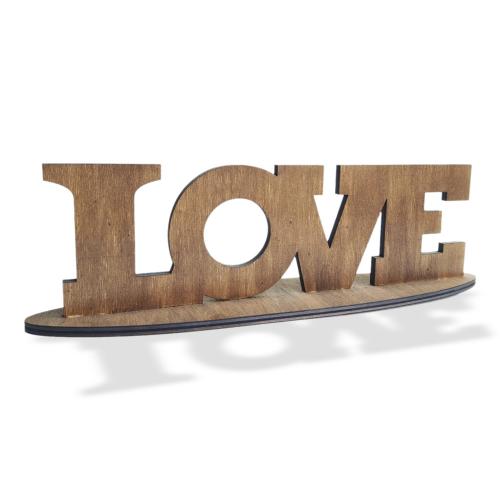 Ahşap Love Yazılı Oda Süsü - Halkkitabevi