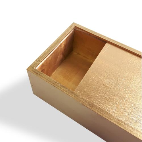 Ahşap, Sürgülü Kutu, Altın - Halkkitabevi