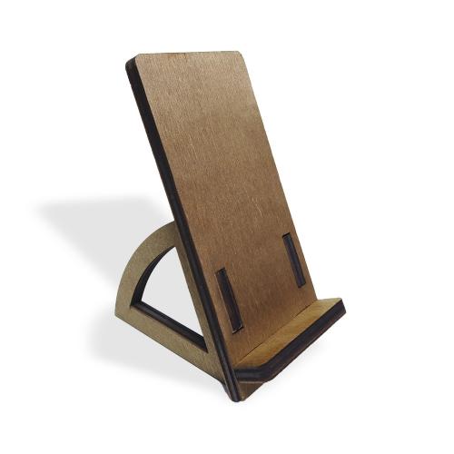 Ahşap Telefon Standı - Üçgen Ayaklı - Halkkitabevi