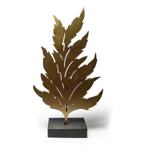 Ayaklı Dekoratif Altın Varak Yaprak