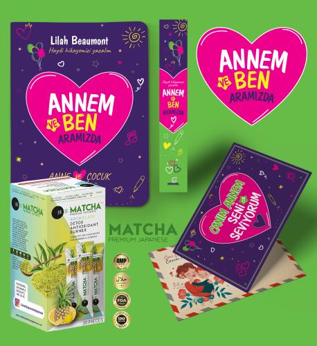 Annem ve Ben Aramızda Ayraç Kartpostal - Bromelain Matcha Çayı