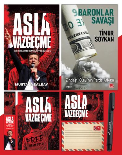 Asla Vazgeçme - Ayraç - Kartpostal - Poster - Baronlar Savaşı - Atatürk İmza Baskılı Kalem