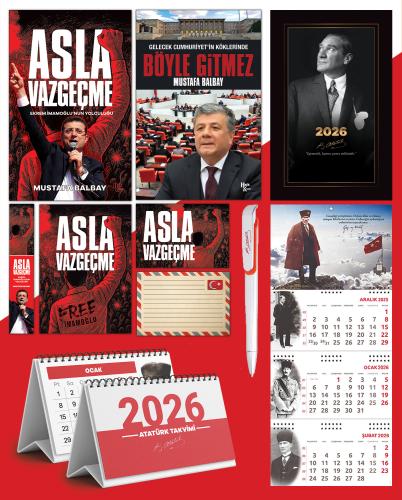 Asla Vazgeçme - Ayraç - Kartpostal - Poster - Böyle Gitmez -  2026 Ajanda İstikbal - Sakarya Duvar Takvimi - Masa Takvimi