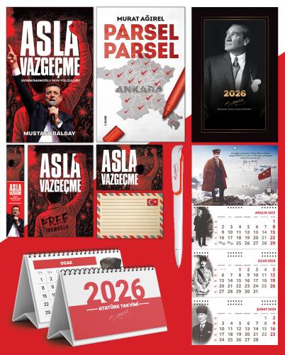 Asla Vazgeçme - Ayraç - Kartpostal - Poster - Parsel Parsel -  2026 Ajanda İstikbal - Sakarya Duvar Takvimi - Masa Takvimi