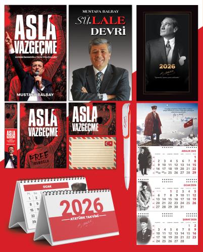 Asla Vazgeçme - Ayraç - Kartpostal - Poster - Sü-Lale Devri -  2026 Ajanda İstikbal - Sakarya Duvar Takvimi - Masa Takvimi
