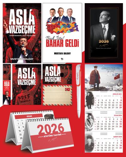 Asla Vazgeçme - Ayraç - Kartpostal - Poster Ve Bak İşte bahar Geldi -  2026 Ajanda İstikbal - Sakarya Duvar Takvimi - Masa Takvimi