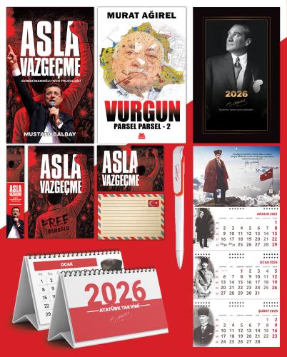 Asla Vazgeçme - Ayraç - Kartpostal - Poster - Vurgun - Parsel Parsel 2 -  2026 Ajanda İstikbal - Sakarya Duvar Takvimi - Masa Takvimi