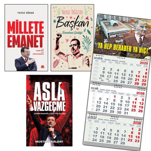 Asla Vazgeçme - Millete Emanet - Yalnız Değilsin Başkan ve Gemici Duvar Takvimi-YHBYH