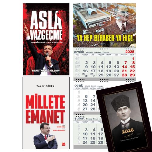 Asla Vazgeçme ve Millete Emanet ve Gemici Duvar Takvimi-YHBYH - Kalpak