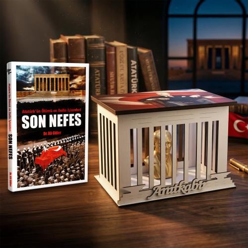 Son Nefes ve Atatürk Büstlü Ahşap Anıtkabir Işıklı Maket