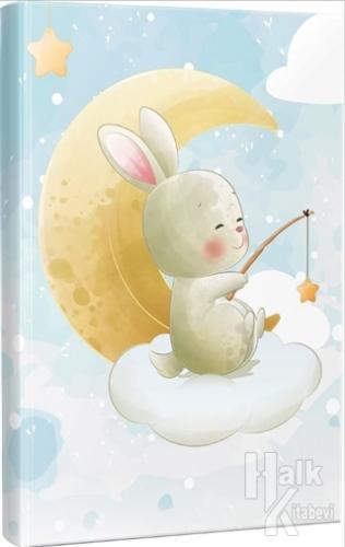 Çizgili Defter Tavşan Gökyüzünde Görselli - Halkkitabevi