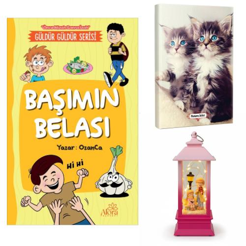 Başımın Belası - Maviş Kediler Planlama Defteri ve Melodi ve Huzur Fener Tipi Işıklı Kar Küresi