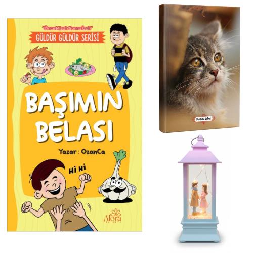 Başımın Belası - Minik Kedi Planlama Defteri ve El Ele Aşk Fener Tipi Işıklı Kar Küresi