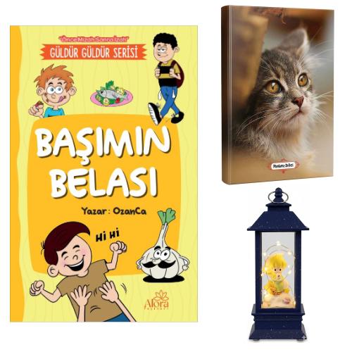Başımın Belası - Minik Kedi Planlama Defteri ve Küçük Prens Temalı Fener Tipi Işıklı Kar Küresi